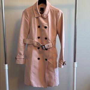 Blush Double-Breasted Trench Coat